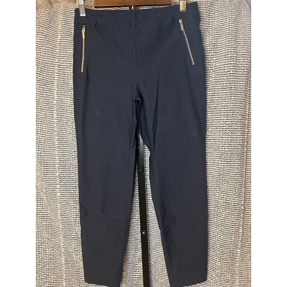 Nanette Lepore Navy Blue‎ Zipper Pocket Casual Pants Size 8